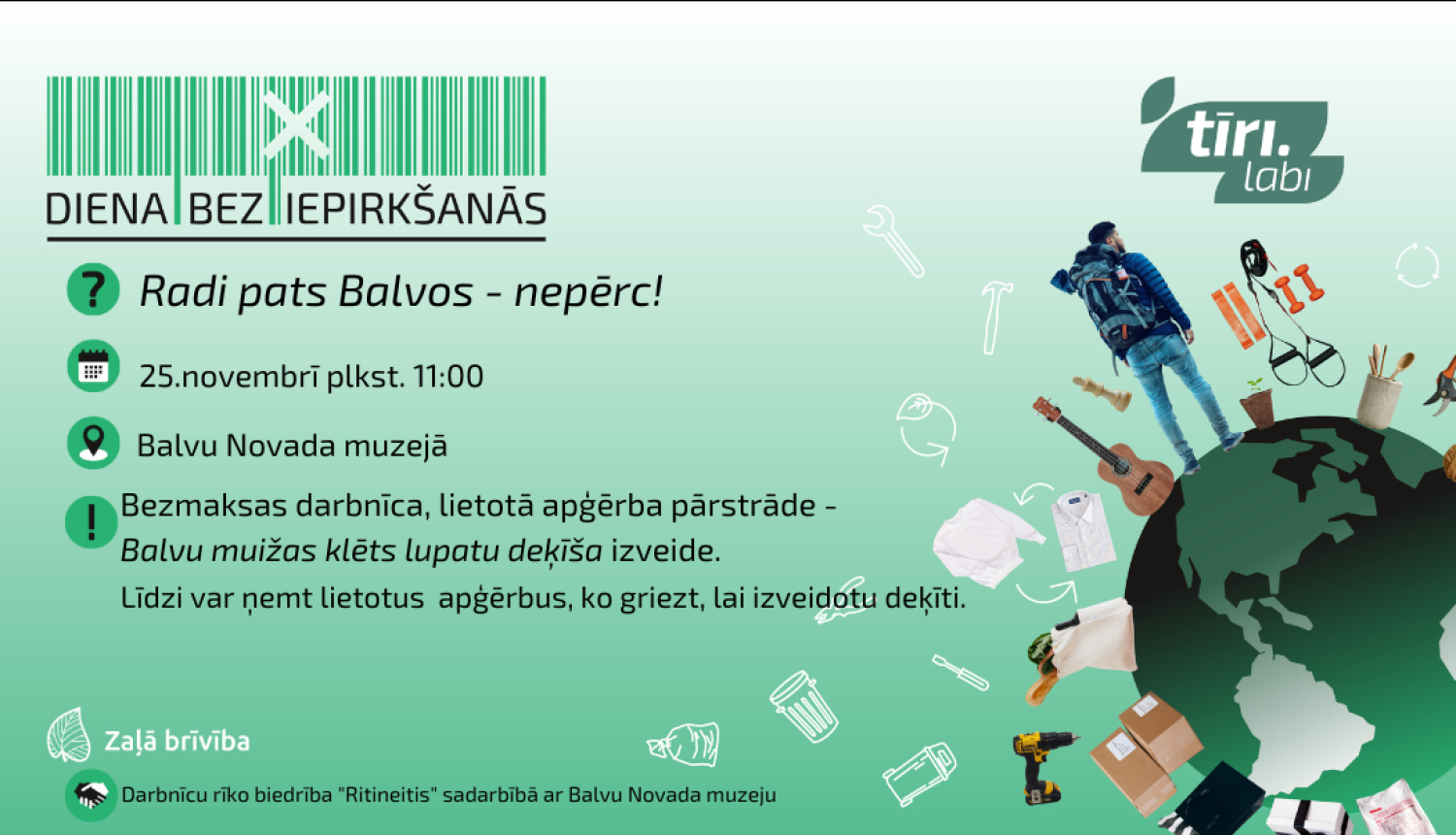 AFIŠA_Radi pats Balvos - nepērc!
