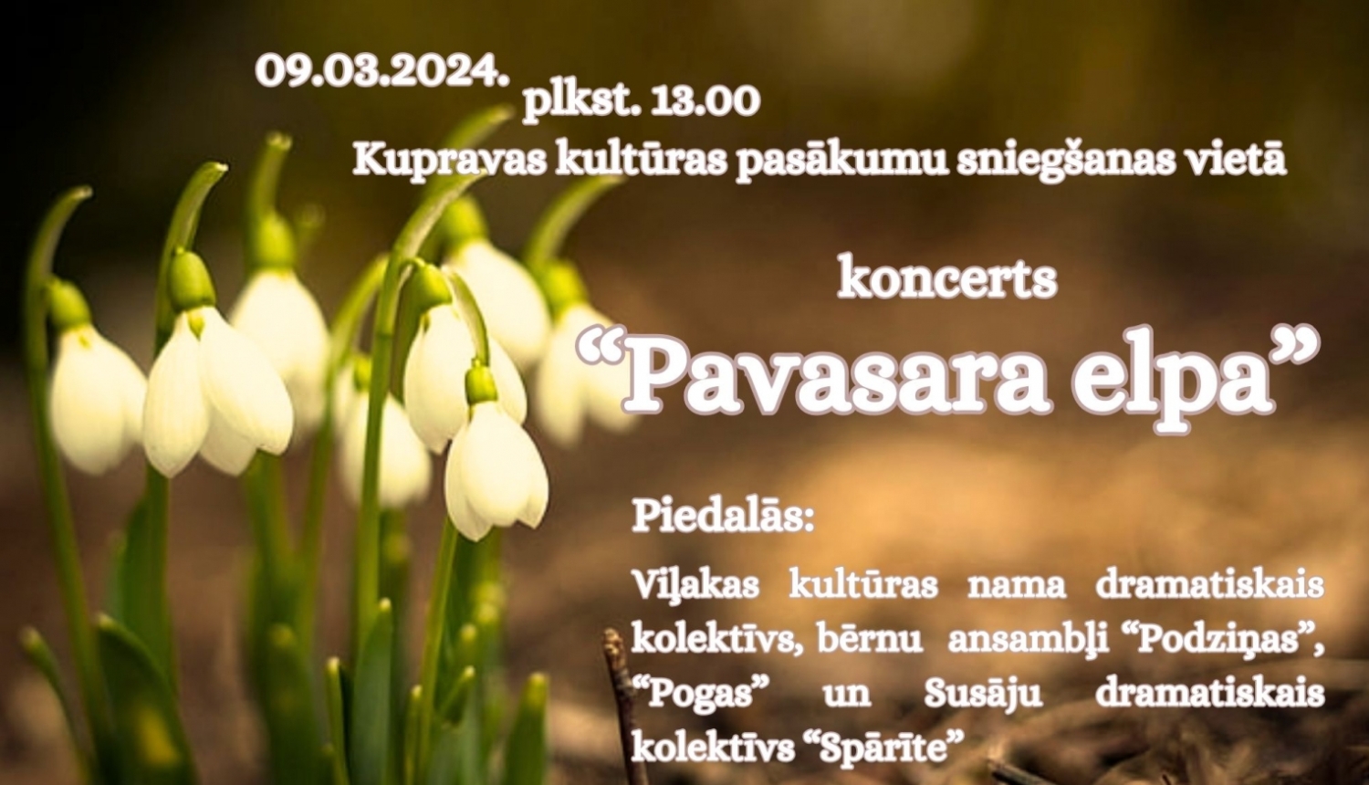 Koncerts Kupravā 09.03.2024.
