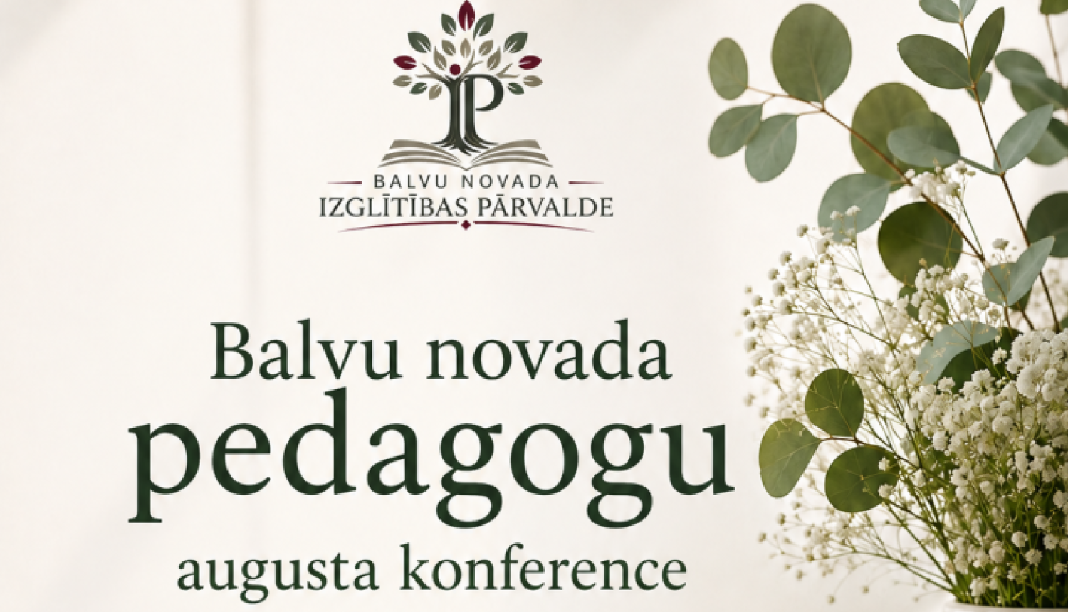 AI radītā afiša par Balvu novada pedagogu augusta konferenci