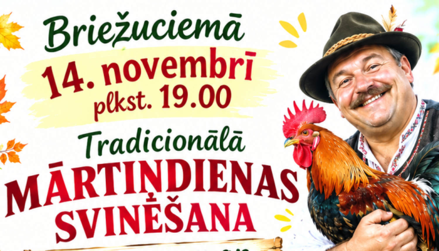 Attēlā redzams vīrietis ar vistu rokās.