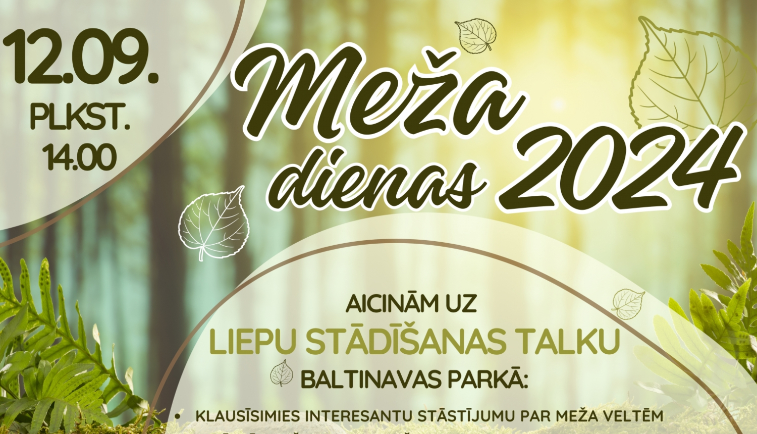 Aicina uz liepu stādīšanas talku Baltinavas parkā