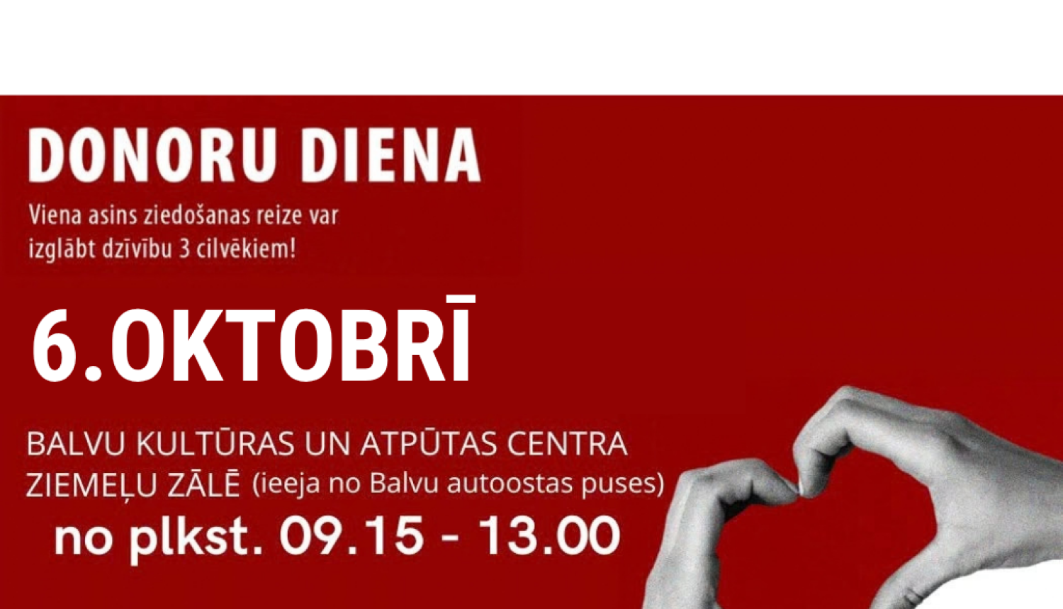 uz sarkana fona redzamas rokas, kas veido sirds formu