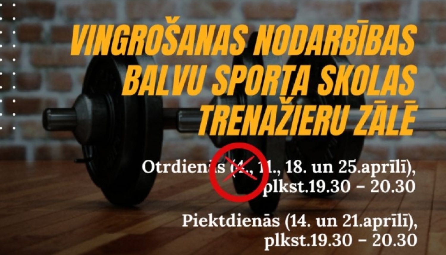 Nenotiks vingrošanas nodarbība
