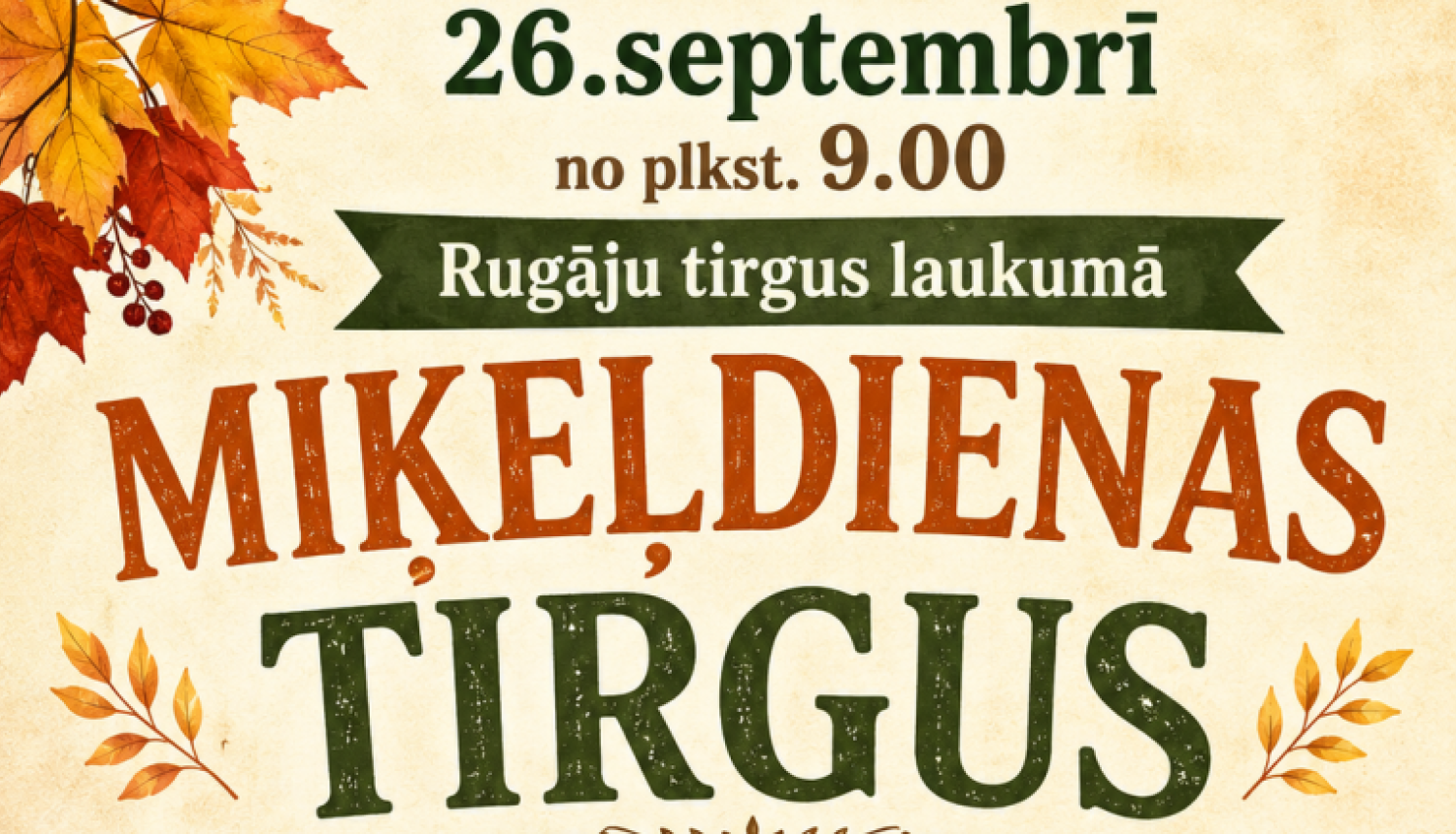 Attēlā redzami rudens dārzeņi, rudens krāsainas lapas.