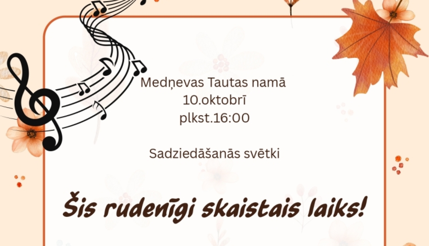 Attēlā redzamas rudens lapas, notis.
