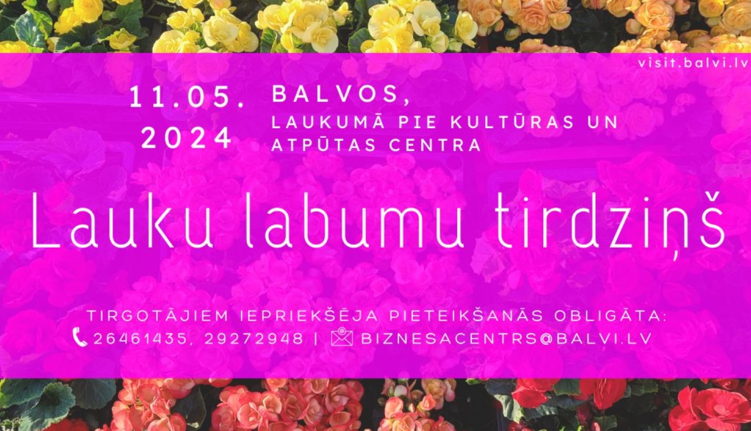 Maija mēneša Lauku labumu tirdziņš Balvos