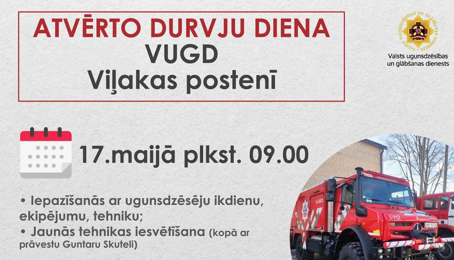 Atvērto durvju diena VUGD Viļakas postenī