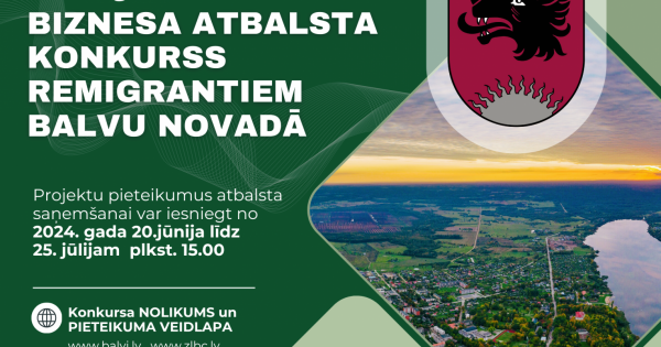 Tiek organizēts biznesa atbalsta konkurss remigrantiem Balvu novadā ...