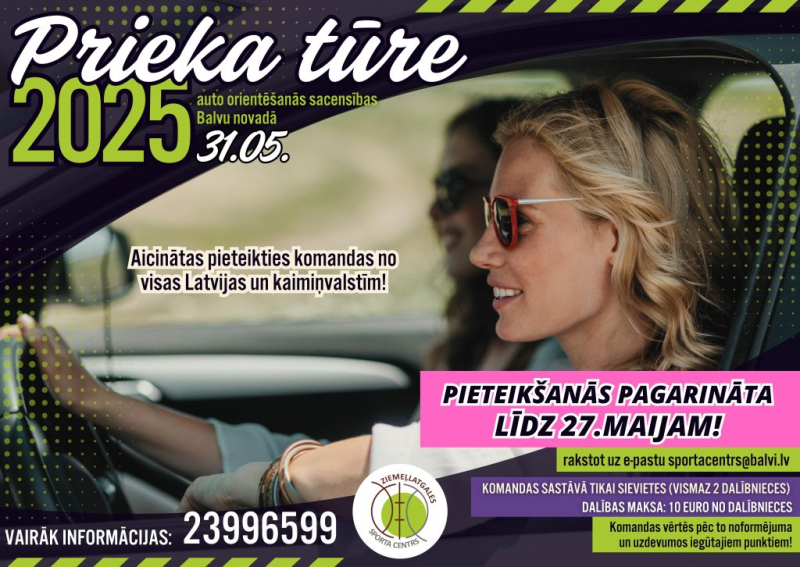 auto orientēšanās sacensības ''Prieka tūre''