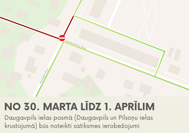 Shematiskais zīmējums noteiktajiem satiksmes ierobežojumiem