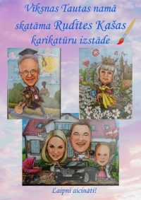 Rudītes Kašas karikatūru izstāde