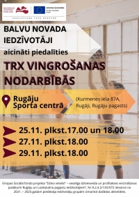 TRX vingrošanas nodarbības_novembris