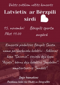 koncerts ''Latvietis ar Bērzpili sirdi''