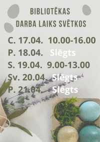 Izmaiņas Balvu Centrālās bibliotēkas darba laikā