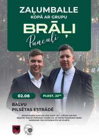 Balvu pilsētas estrādē Zaļumballe ar grupu Brāļi Puncuļi