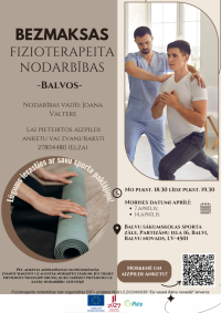 Fizoterapeita nodarbības grafiks Balvos 2026. gada aprīlī