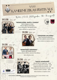 Balvos norisināsies XXVI Kamermūzikas festivāls