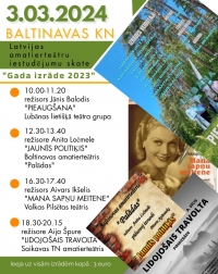 Baltinavas Kultūras namā notiks Latvijas amatierteātru iestudējumu skate