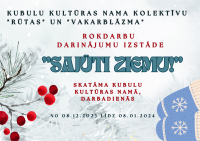 AFIŠA_Rokdarbu darinājumu izstāde ''Sajūti ziemu''