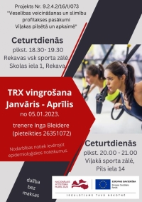 TRX nodarbības aprīlī