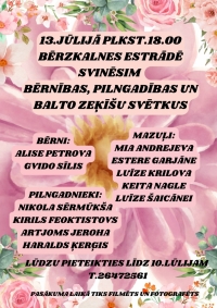 AFIŠA_Balto zeķīšu, Bērnības un Pilngadības svētki 