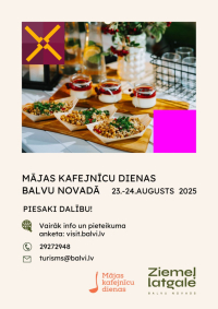 Piesakies “Mājas kafejnīcu dienām 2025” Balvu novadā!