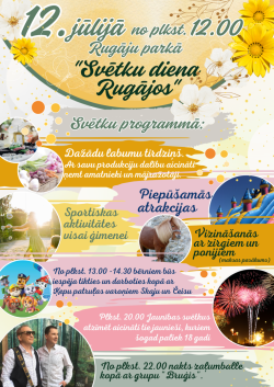 12.jūlijā "Svētku diena Rugājos"