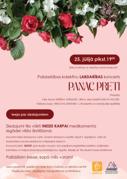 AFIŠA_Labdarības koncerts "Panāc pretī"