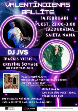 Valentīndienas ballīte afiša