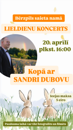 AFIŠA_Lieldienu koncerts kopā ar Sandri Dubovu