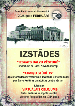 AFIŠA_Izstāde Balvu kultūras un atpūtas centrā