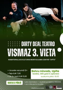 AFIŠA_Dirty Deal Teatro izrāde ''Vismaz 3. vieta''