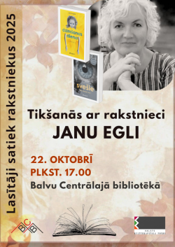 AFIŠA_Tikšanās ar rakstnieci Janu Egli