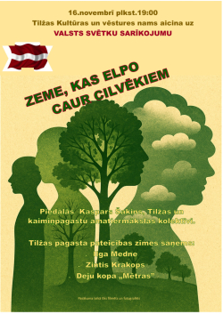 Afiša svētku sarīkojumam ''Zeme, kas elpo caur cilvēkiem''