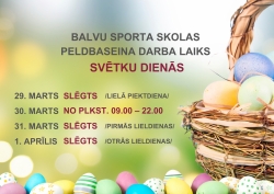 Izmaiņas Balvu Sporta skolas peldbaseina darba laikā: