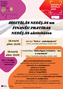 Digitālās nedēļas un finanšu pratības nedēļas aktivitātes