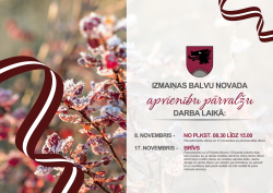 Plānotas izmaiņas Balvu novada pašvaldības iestāžu darba laikā