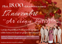 Afiša valsts svētku koncertprogrammai ''Ar cieņu Latvijai!''