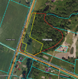 Zemes vienības atrašanās kartē