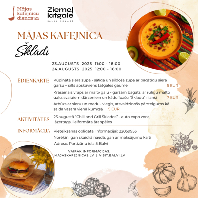 Mājas kafejnīcas ''Škladi'' programma