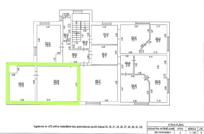 Telpu plāns Partizānu ielas 14 ēkai 