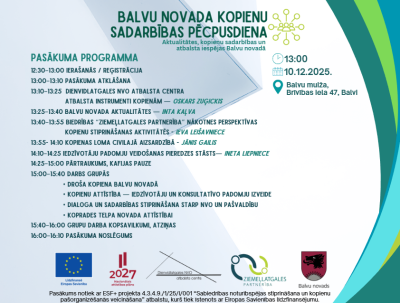 Balvu novada kopienu sadarbības pēcpusdienas programma