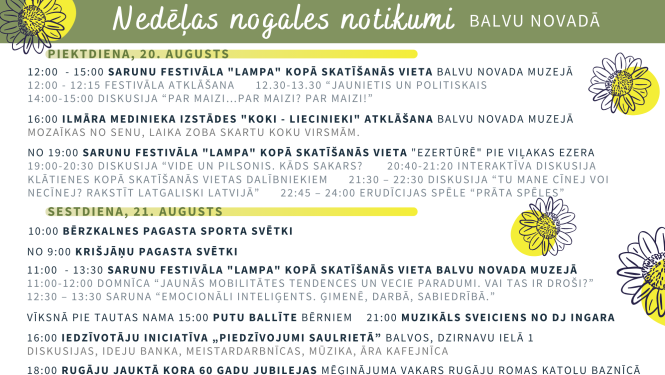 Lieliskas idejas atpūtai nedēļas nogalē Balvu novadā!