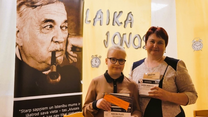 Balvu sākumskolas skolēnu piedalīšanās Robertam Mūkam veltītajā  konkursā “Laika joņos”