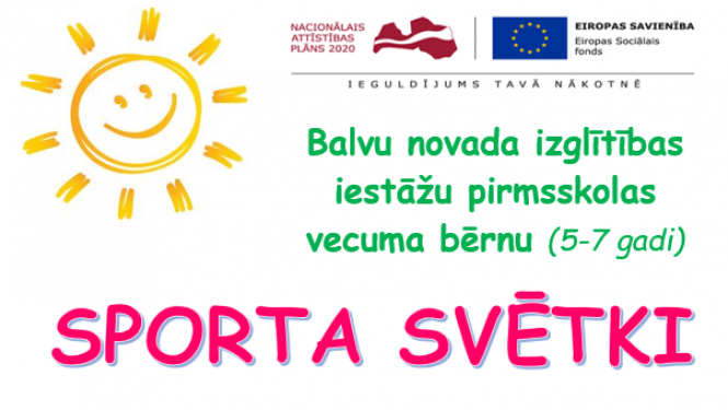 Sporta svētki pirmsskolas bērniem