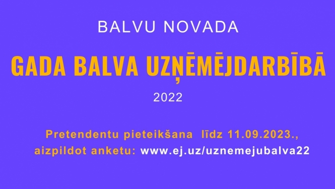 Piesaki Balvu novada uzņēmumus, ar kuriem lepojies!