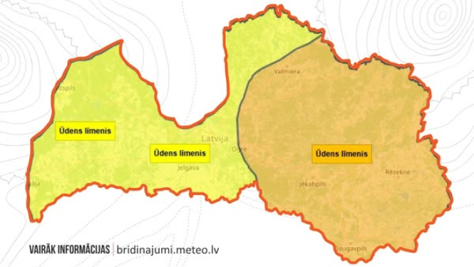UZMANĪBU! Gaidāmas spēcīgas lietusgāzes un pērkona negaiss!