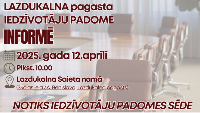 12.aprīlī notiks Lazdukalna pagasta Iedzīvotāju padomes sēde