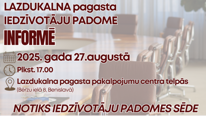 27.augustā notiks Lazdukalna pagasta Iedzīvotāju padomes sēde