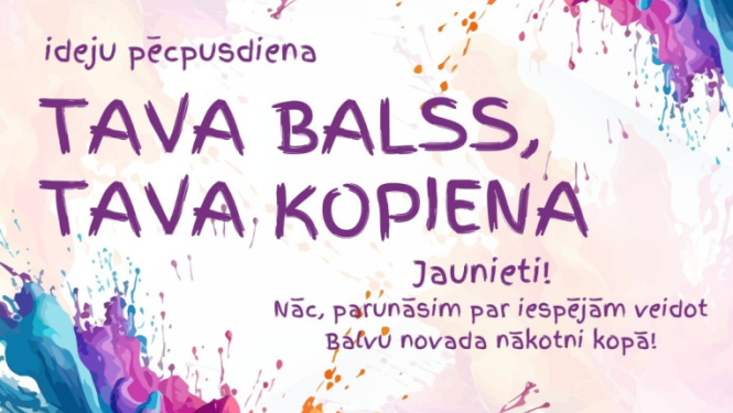 AFIŠA_Ideju pēcpusdiena ''Tava balss, tava kopiena''